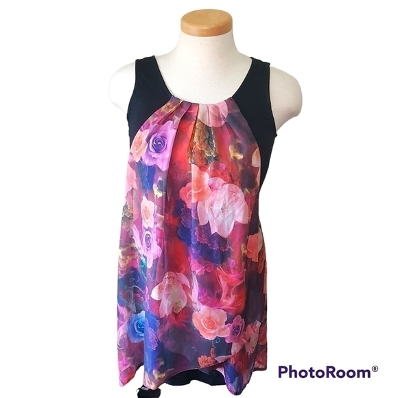 Papillon Floral Layered Tank Top - Picture 1 of 14